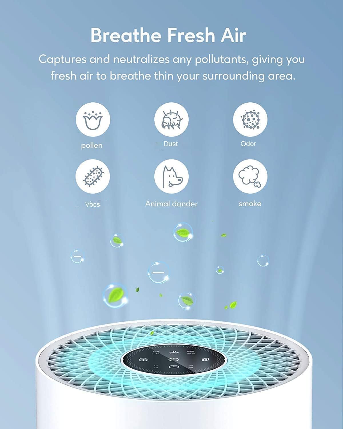 🍀 Compact Air Purifier – Fresh Air On-the-Go! 🌟